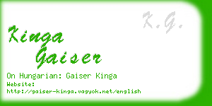 kinga gaiser business card